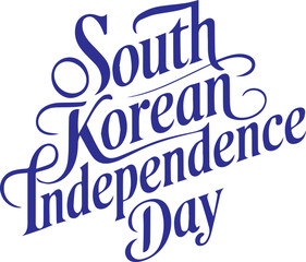 South Korean Independence Day Typography.
