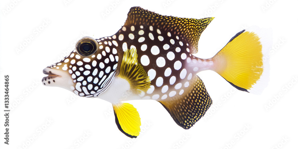 Poster charming clown triggerfish with bold patterns and vibrant colors