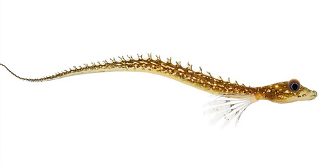 Naklejka premium delicate pipefish floating upright with its elongated body