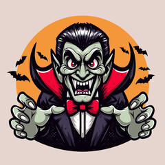 Dracula Vector Cartoon