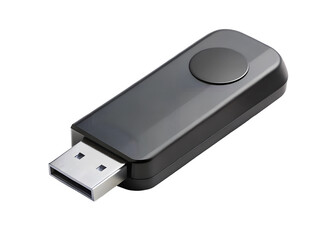 black usb flash drive stick clipart image on transparent background