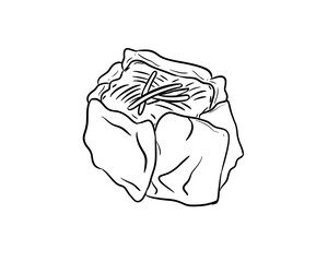 dimsum digital illustration isolated black and white