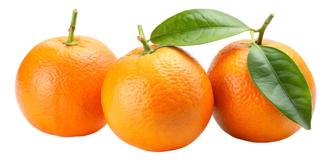 fresh oranges with leaf clipart image on transparent background