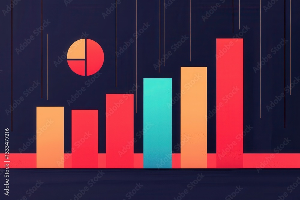 Poster data visualization trends business analysis infographic design modern workspace aerial view digital 