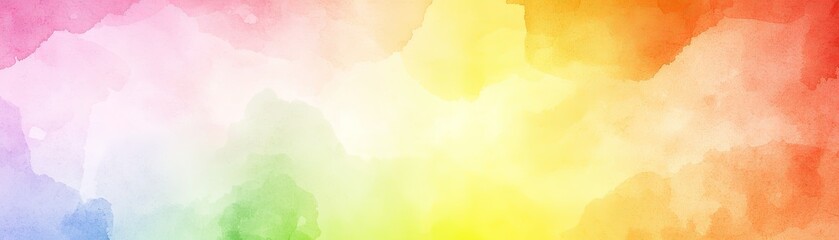 Rainbow watercolor texture, vibrant background, abstract art, design element