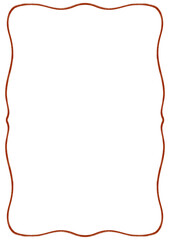 Vintage wavy hand drawn coquette frames. Hand drawn ribbons frame, simple frame crayon style.