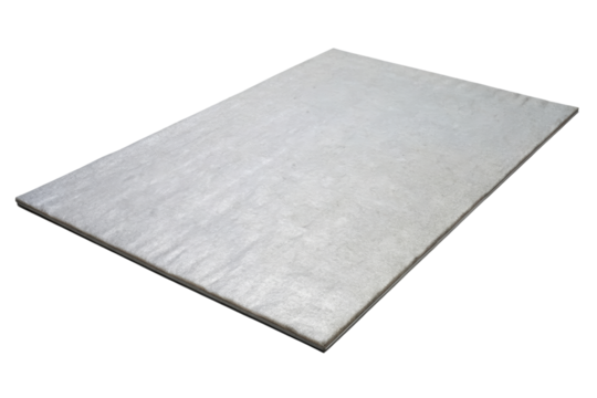 Gray textured rug isolated with transparent background