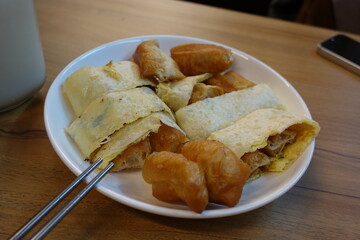 Taiwanese breakfast.