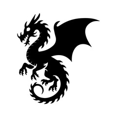 Black and white  Dragon, The Legendary Creature of Myth and Fantasy