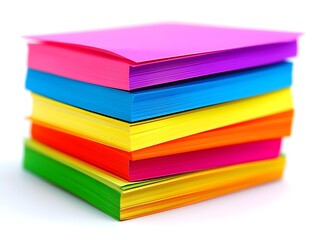 Fototapeta premium Stack of Colorful Sticky Notes