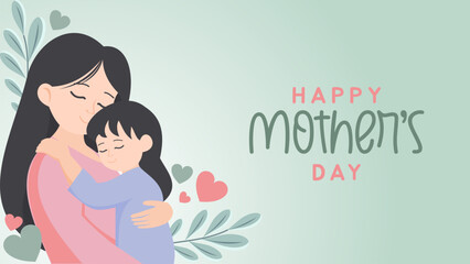 Hand drawn mother's day illustration