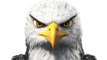 Majestic bald eagle in flight, a symbol of freedom and power in the wild