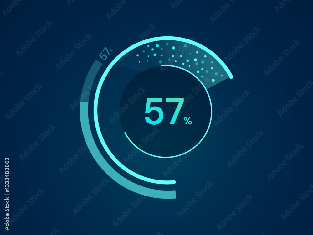 Poster electric vehicle battery charging status dashboard interface with battery percentage in futuristic t