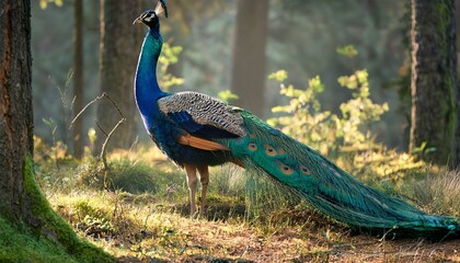 peacock in the forest