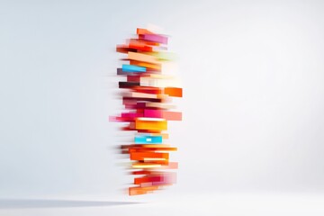 Dynamic Color Flow Minimalist Abstract Art Visualization of Innovative Data Architecture and Creative Digital Movement in Contemporary Design