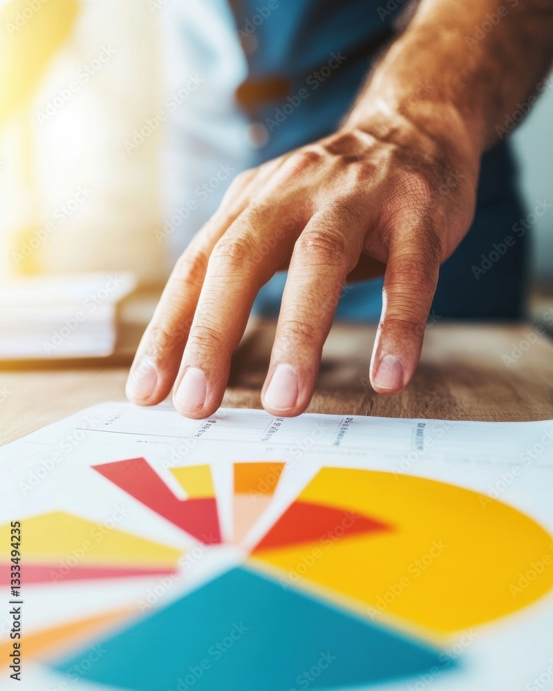 Fototapete dynamic investment strategy minimalist data visualization of portfolio optimization with vibrant col
