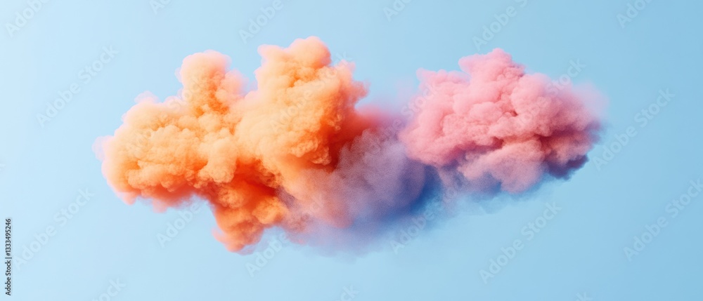 Aufkleber Ethereal Pastel Cloud Dynamics Soft Abstract Gradient Visualization Exploring Digital Art, Creative Imagination, and Minimalist Design Trends in Contemporary Visual Communication