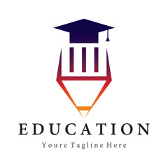 Education vector logo design