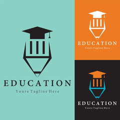 Education vector logo design