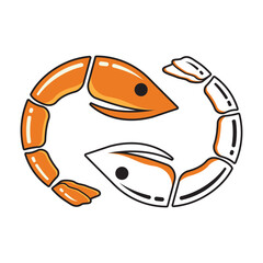 Shrimp vector logo design