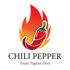 Chili pepper vector logo design