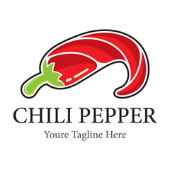 Stylized Red Chili Pepper Illustration