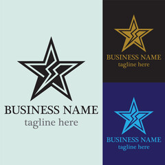 Star Electric Vector Logo Design