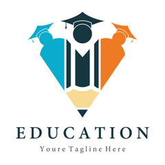 Education vector logo design