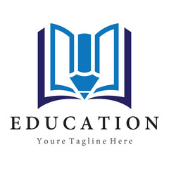 Education vector logo design