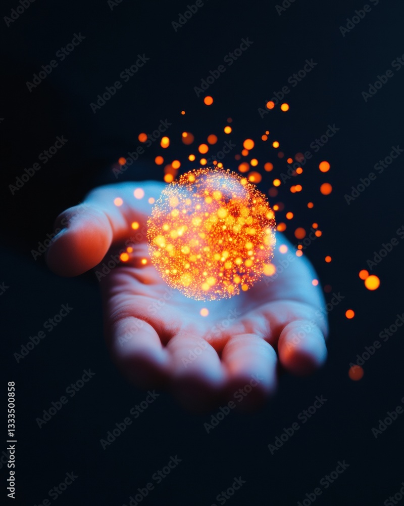 Poster quantum imagination futuristic data visualization of holographic innovation - next-gen tech creativi