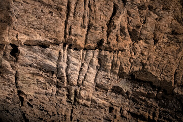Intricate petroglyphs adorn the rugged rock face, revealing evidence of ancient civilizations and their connection to nature and spiritual beliefs across time.