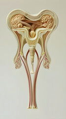Anatomical Illustration and Symptom Overview: Uterine Fibroids Condition