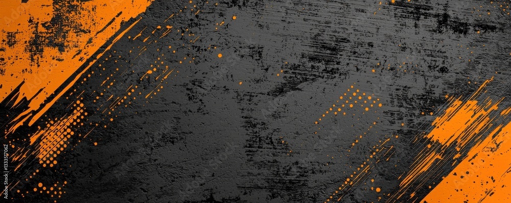 Aufkleber a textured background featuring bold orange and dark tones, creating an abstract, grungy design idea