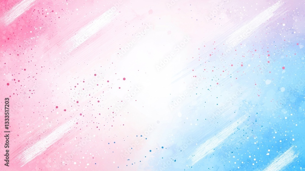 Poster a soft gradient background featuring pastel pink and blue hues with a subtle shimmer effect, creatin