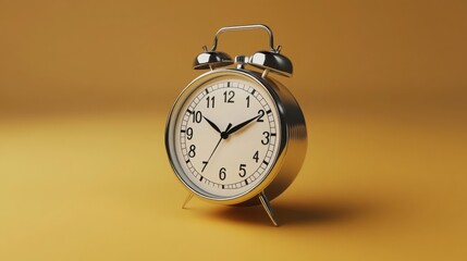 Minimalistic Stopwatch on Yellow Background Representing Time Management