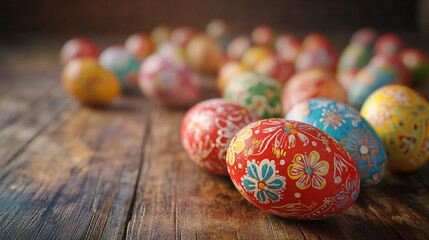 【Generated by AI】A Collection of Beautifully Hand-Painted Easter Eggs with Intricate Designs