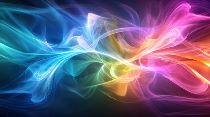 Fototapeta premium Abstract Spectrum of Colors: A vibrant display of interwoven and flowing, a mesmerizing blend of colors, evoking a sense of dynamism, energy, and creativity.