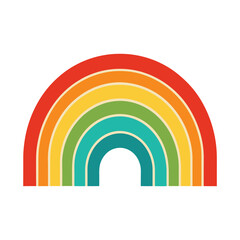 Fototapeta premium Vibrant Retro Rainbow Design retro t-shirt design. 