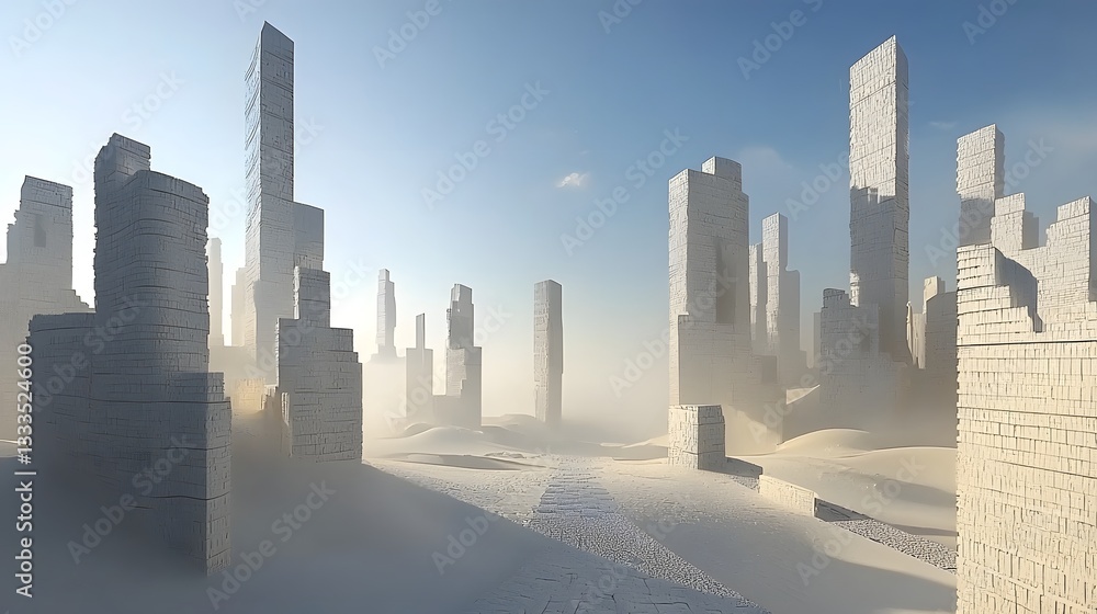 Aufkleber captivating fractal landscape by intelligence showcasing boundless digital art with mesmerizing geom