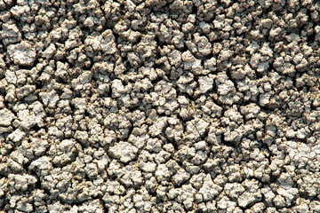 A captivating close-up of cracked dry earth reveals an intricate texture, showcasing the deep fissures formed by aridity and hinting at the effects of climate change.