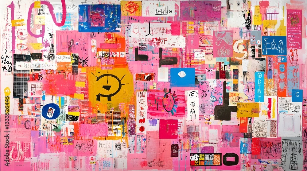 Poster a mesmerizing digital tapestry that blends global cultural influences and abstract patterns creating