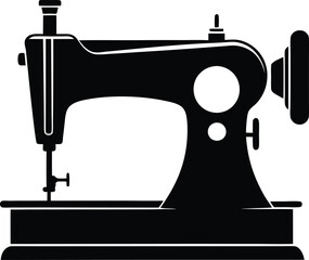 Sewing Machine Silhouette Vector Design, Sewing Machine Icon