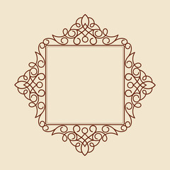 1093.eps vector frame with floral ornament