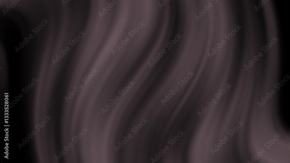 Poster a smooth, flowing surface in shades of dark brown and black, creating a wave-like pattern that conve