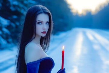 Winter Beauty for Candlelight, Forest Path.