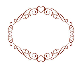 1081.eps  vector frame with red hearts