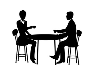 1076.eps  couple in cafe