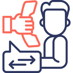 Support Automation line color icon