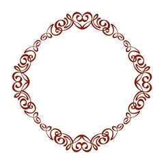 1063.eps  round frame made of red hearts isolated
