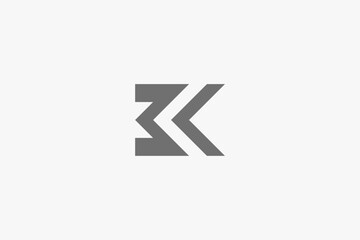 letter K modern minimalist logo